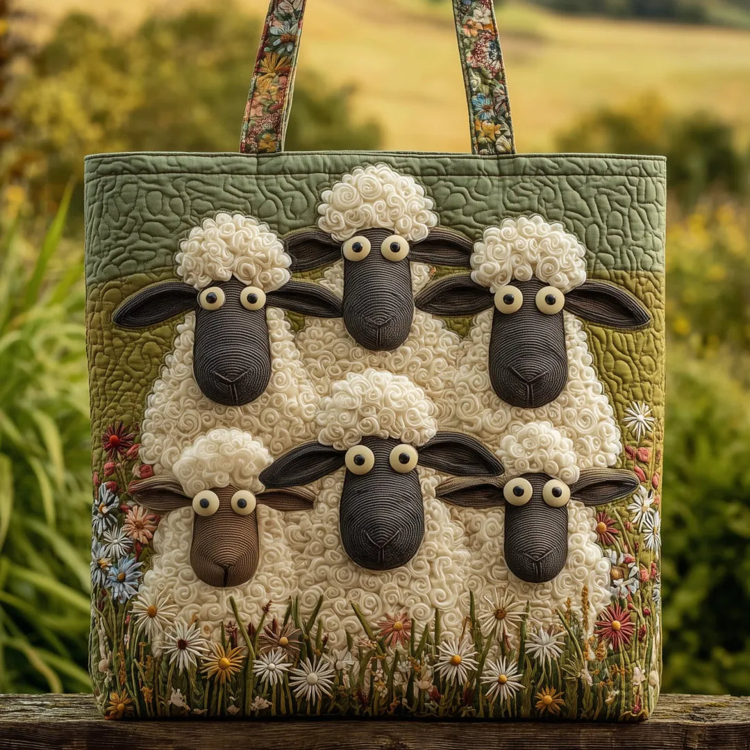 Bolsa Artesanal con Cinco Ovejas