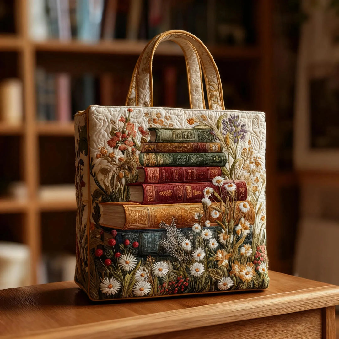 Bolsa Acolchada Artesanal con Motivo Floral