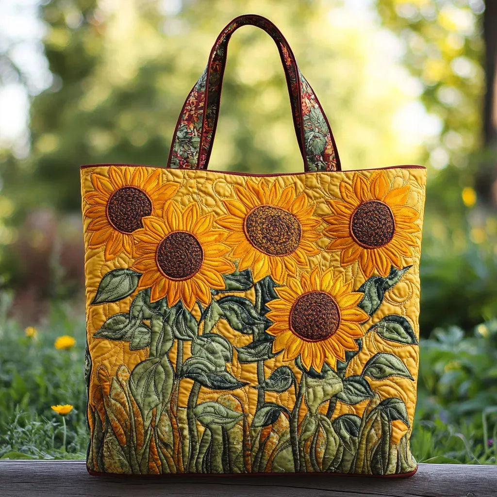 Bolsa Clásica con Estampado de Girasol
