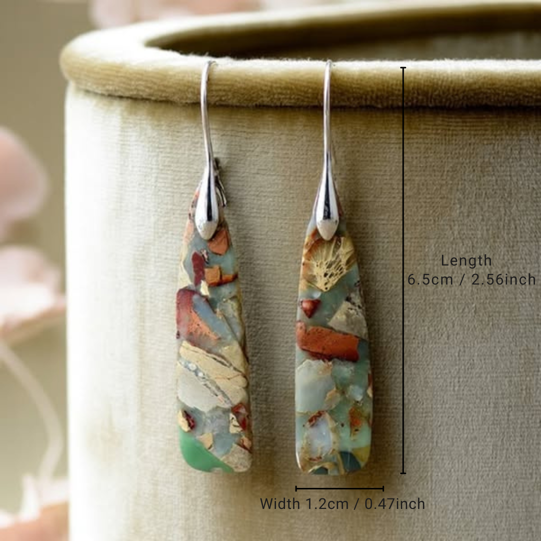 Encanto - Pendientes de Piedra Natural Vintage