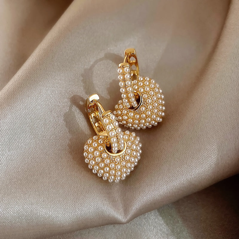 Pendientes de Perla Yuli Heart