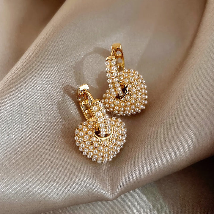 Pendientes de Perla Yuli Heart