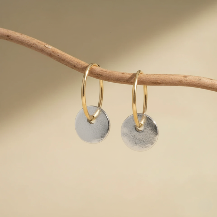 Pendientes de aro elegantes hechos a mano