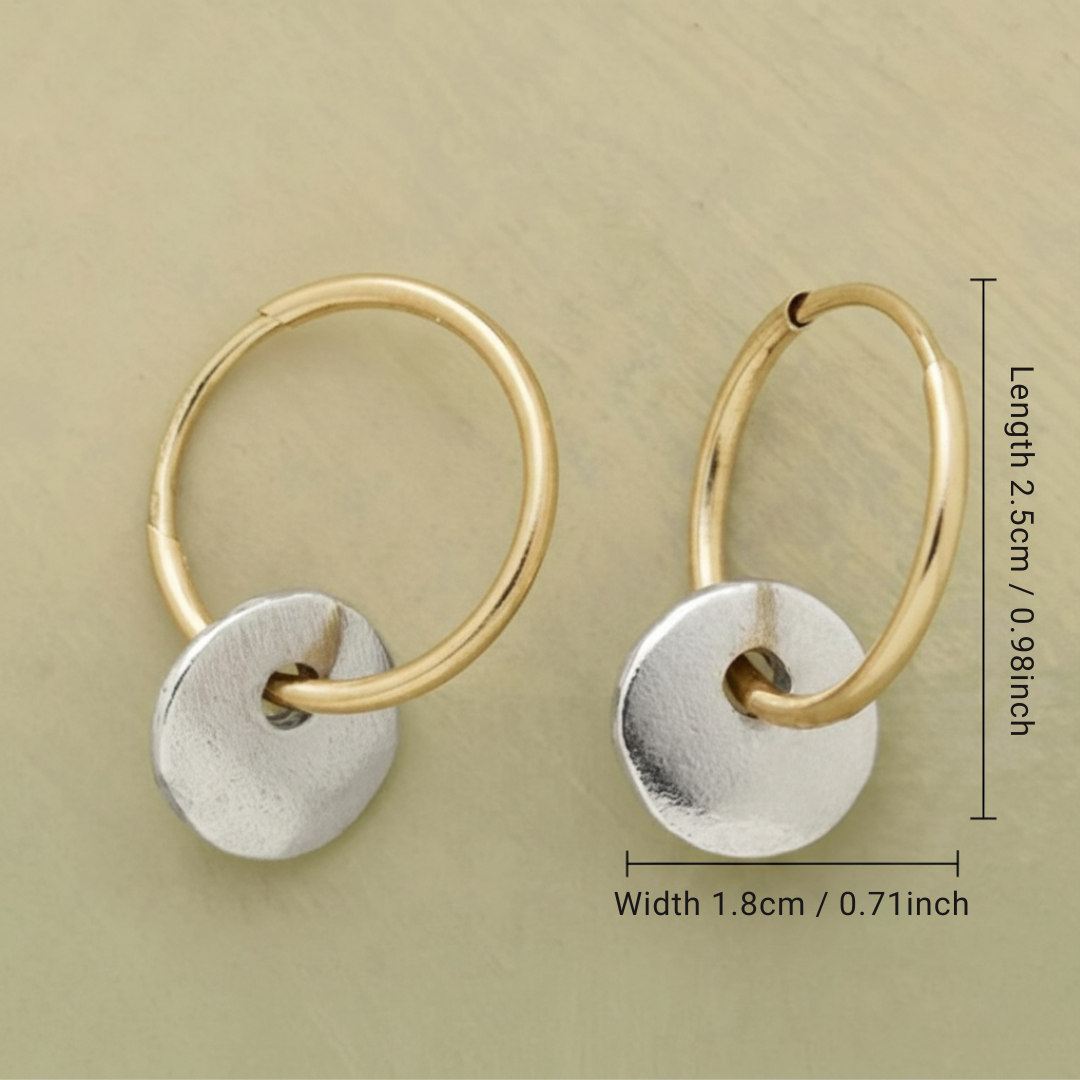 Pendientes de aro elegantes hechos a mano