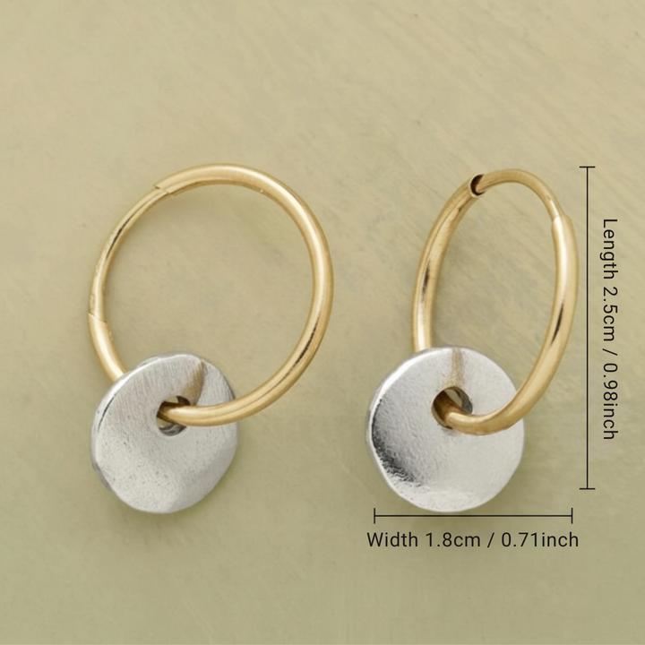 Pendientes de aro elegantes hechos a mano