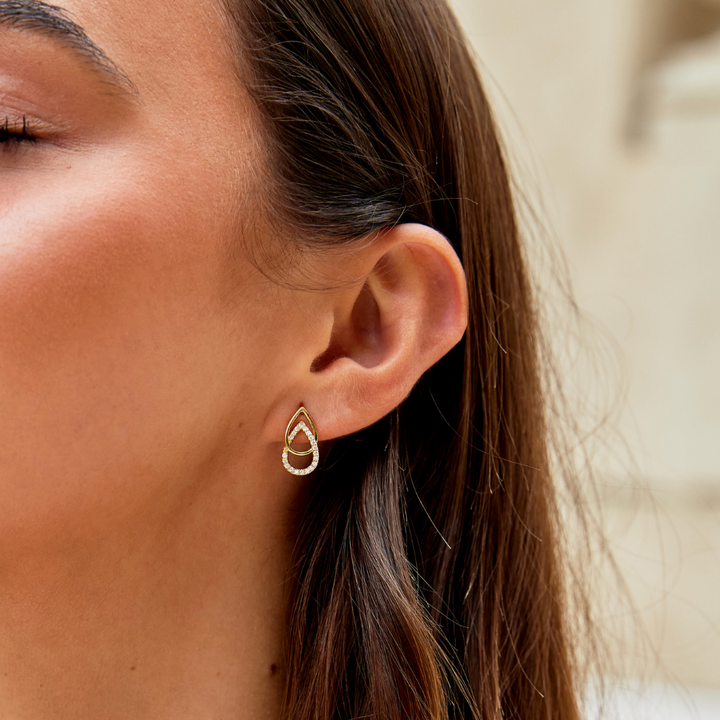 Pendientes de Enlace en Forma de Gota Lin