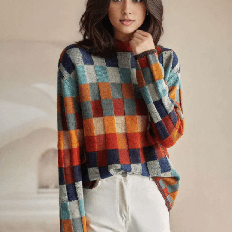 Alma | Jersey de cuello alto en 100% cachemir - Navarro Granada