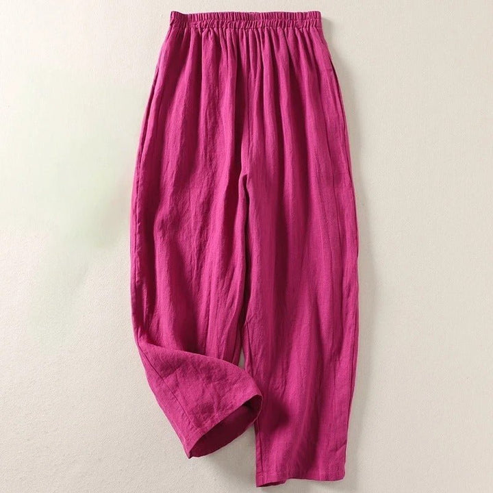 Amalia™ — Pantalón fluido de algodón y lino - Navarro Granada