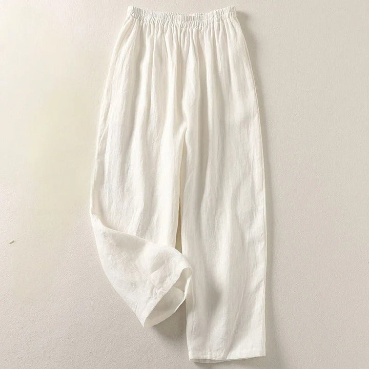 Amalia™ — Pantalón fluido de algodón y lino - Navarro Granada