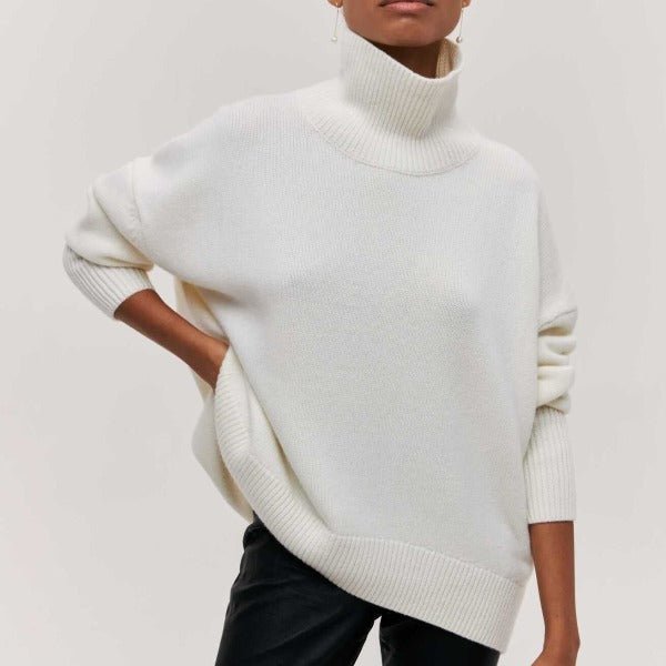 Clara | Jersey de cuello alto en punto fino - Navarro Granada