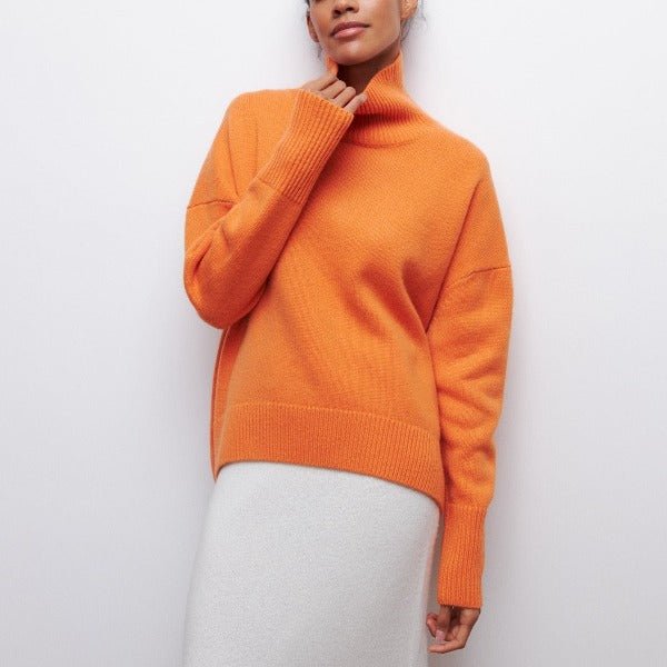 Clara | Jersey de cuello alto en punto fino - Navarro Granada