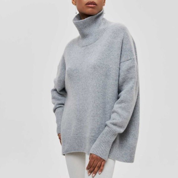 Clara | Jersey de cuello alto en punto fino - Navarro Granada