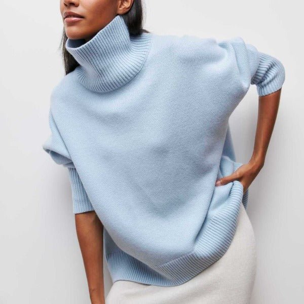 Clara | Jersey de cuello alto en punto fino - Navarro Granada