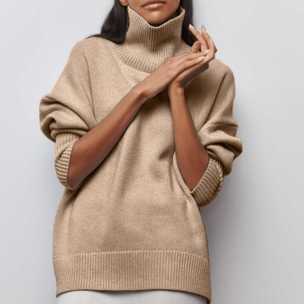 Clara | Jersey de cuello alto en punto fino - Navarro Granada