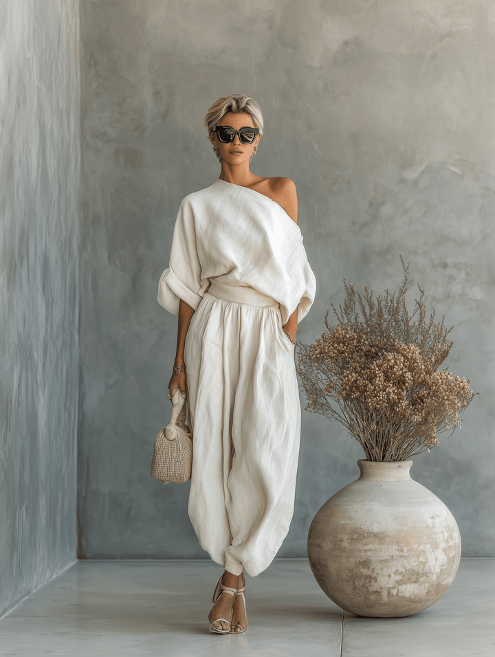 Conjunto de Lino Off - white - Navarro Granada