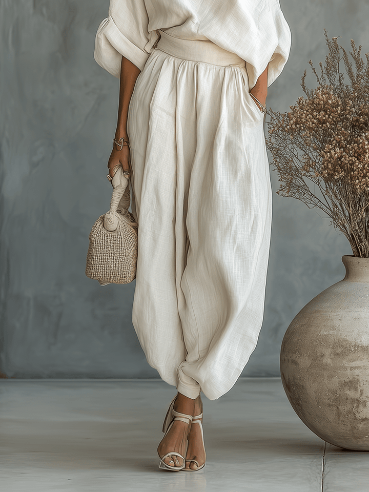 Conjunto de Lino Off - white - Navarro Granada