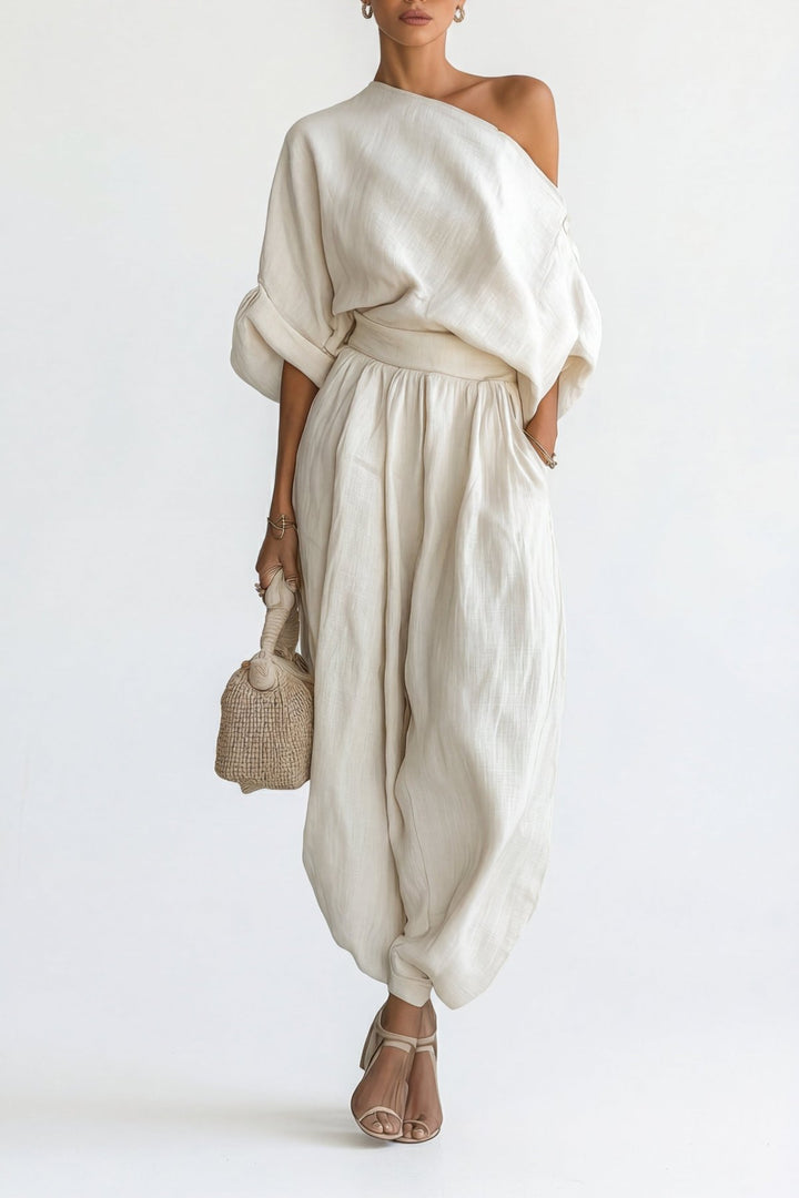 Conjunto de Lino Off - white - Navarro Granada