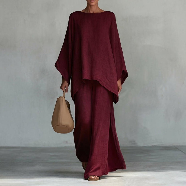 Cristina | Conjunto de Dos Piezas con manga larga y pantalón ancho - Navarro Granada