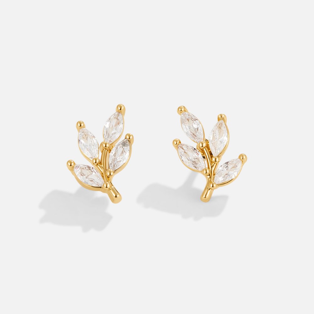 Pendientes Hoja Crystal Chic