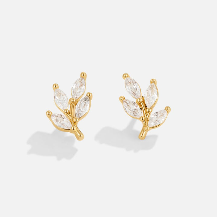 Pendientes Hoja Crystal Chic