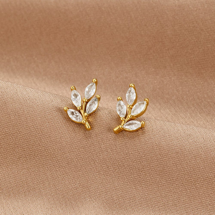 Pendientes Hoja Crystal Chic
