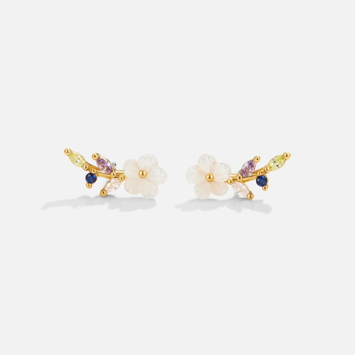 Pendientes Crystal White Blossom