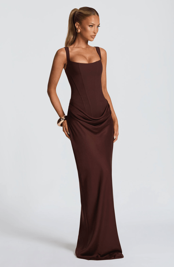 ELENA™ | VESTIDO MAXI CON FORMA DE RELOJ DE ARENA - Navarro Granada