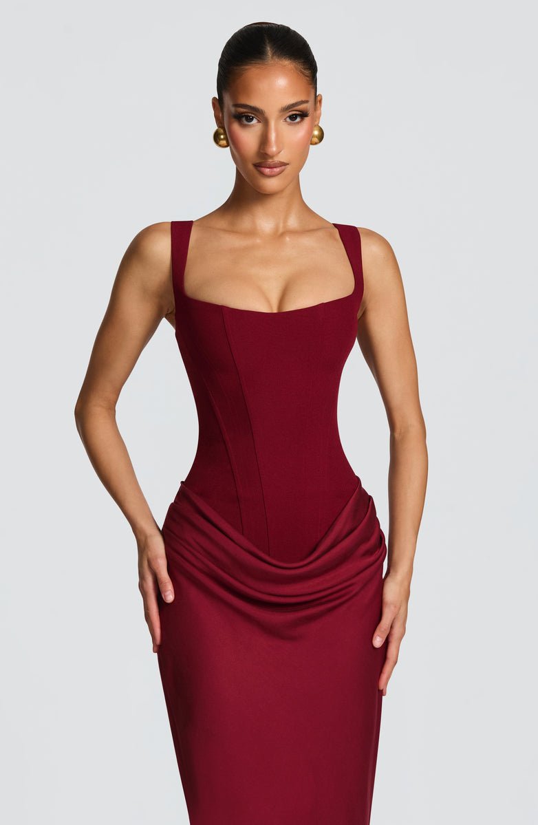 ELENA™ | VESTIDO MAXI CON FORMA DE RELOJ DE ARENA - Navarro Granada