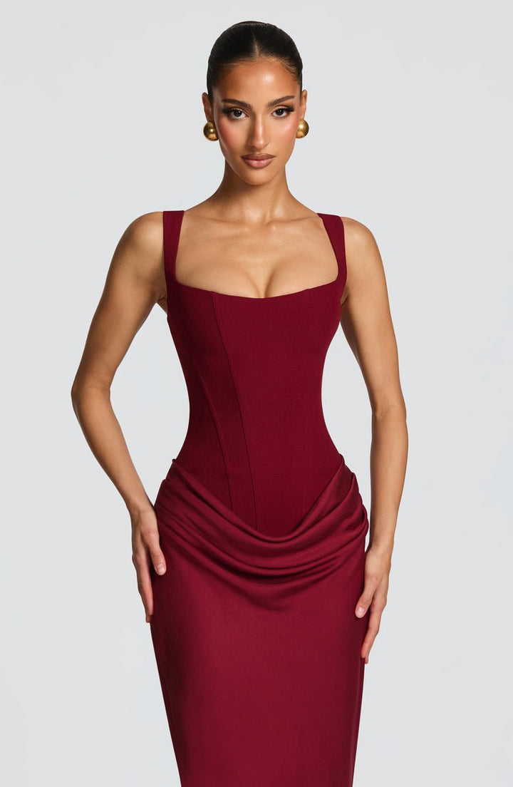 ELENA™ | VESTIDO MAXI CON FORMA DE RELOJ DE ARENA - Navarro Granada