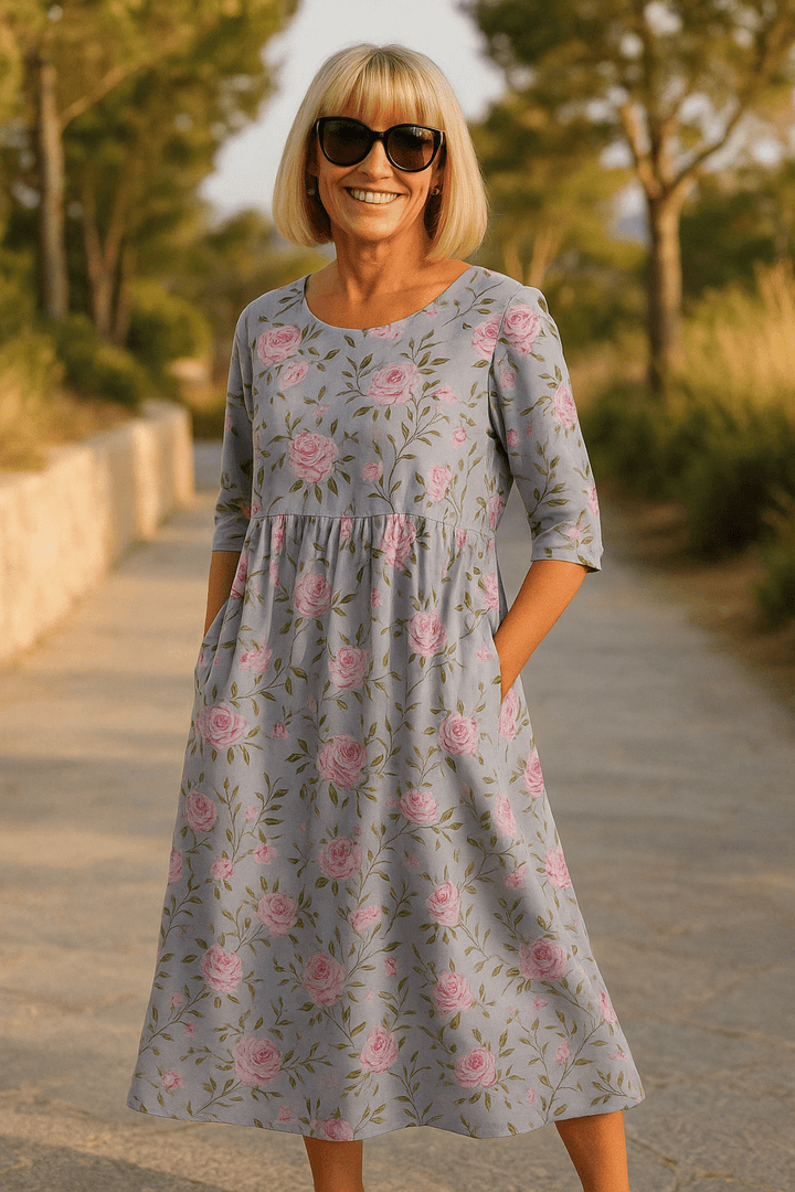 Eliza | Vestido Midi Relajado - Elegancia Sin Esfuerzo, Comodidad Diaria - Navarro Granada
