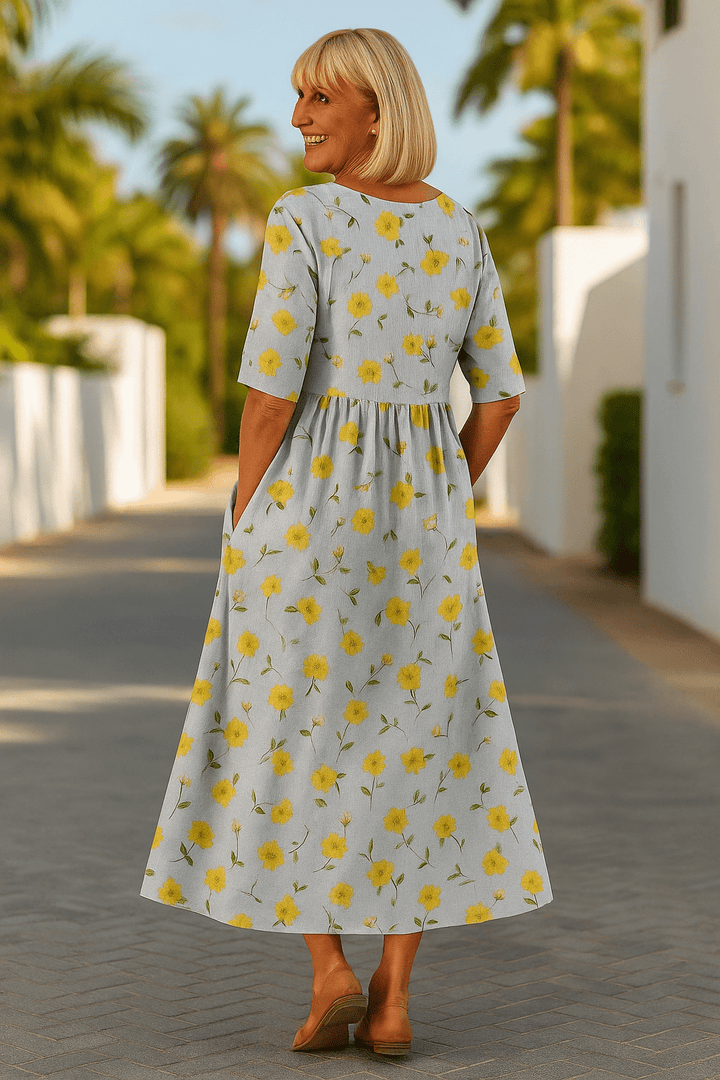 Eliza | Vestido Midi Relajado - Elegancia Sin Esfuerzo, Comodidad Diaria - Navarro Granada