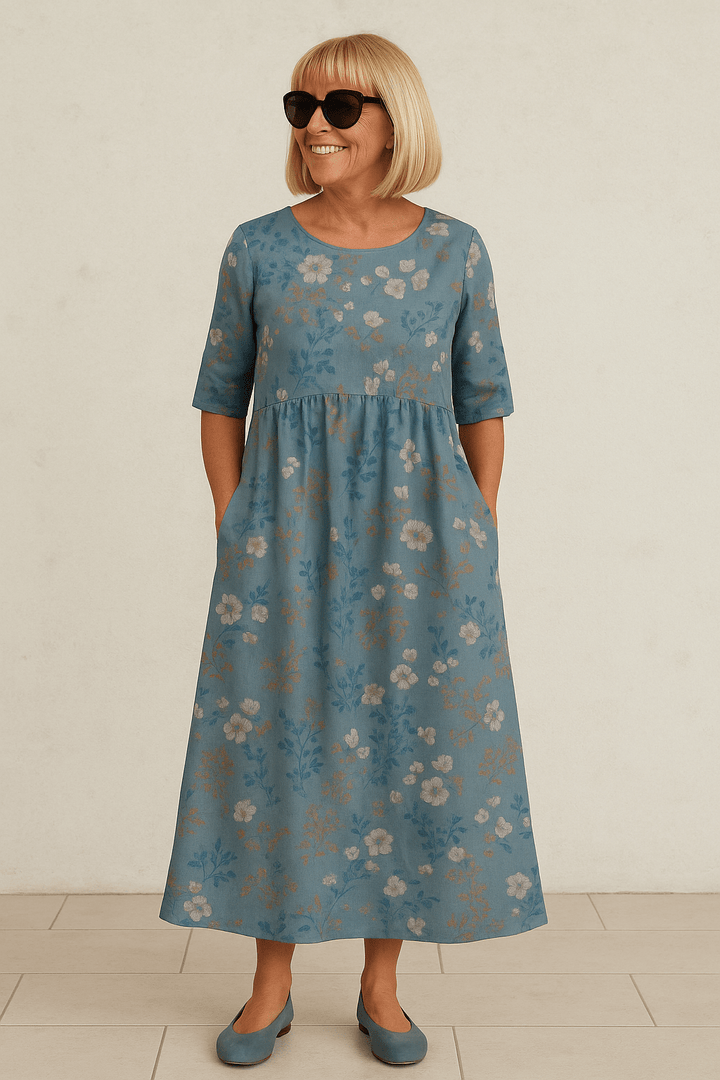 Eliza | Vestido Midi Relajado - Elegancia Sin Esfuerzo, Comodidad Diaria - Navarro Granada