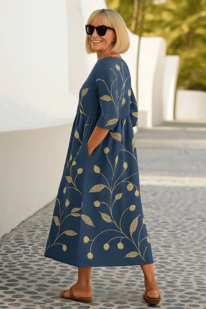 Eliza | Vestido Midi Relajado - Elegancia Sin Esfuerzo, Comodidad Diaria - Navarro Granada