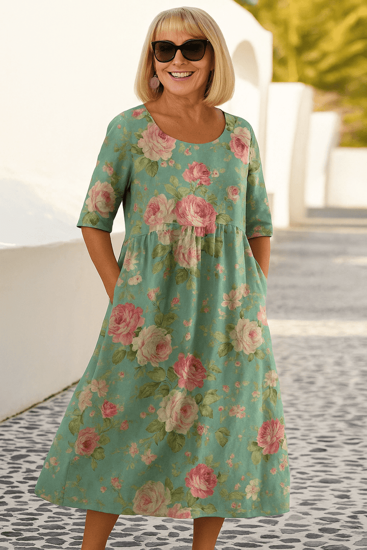 Eliza | Vestido Midi Relajado - Elegancia Sin Esfuerzo, Comodidad Diaria - Navarro Granada
