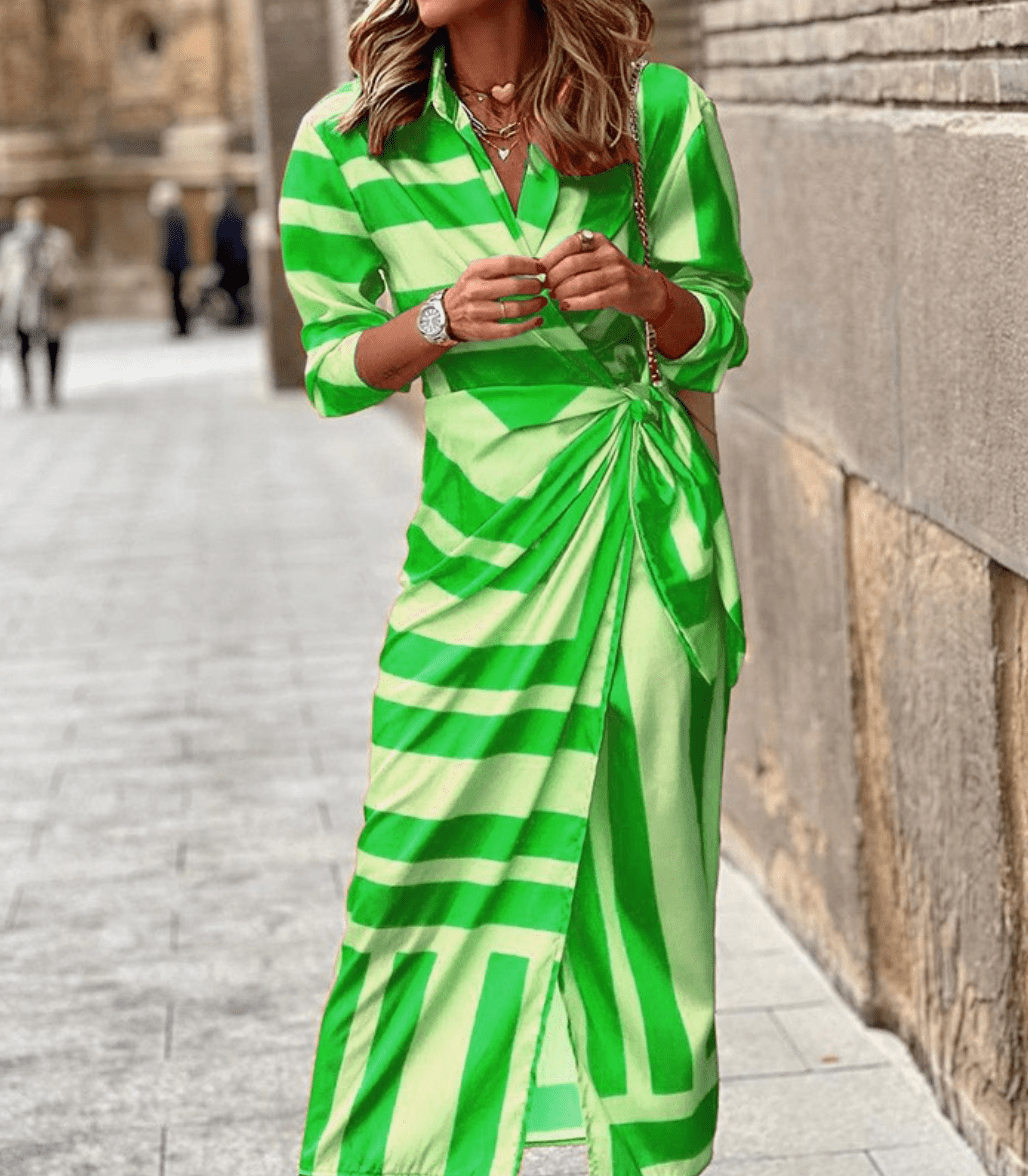 Elvina - Vestido Envolvente Impreso Dresses Sale - Navarro Granada