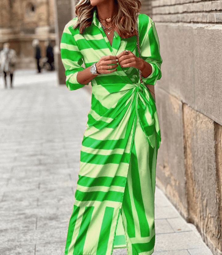 Elvina - Vestido Envolvente Impreso Dresses Sale - Navarro Granada