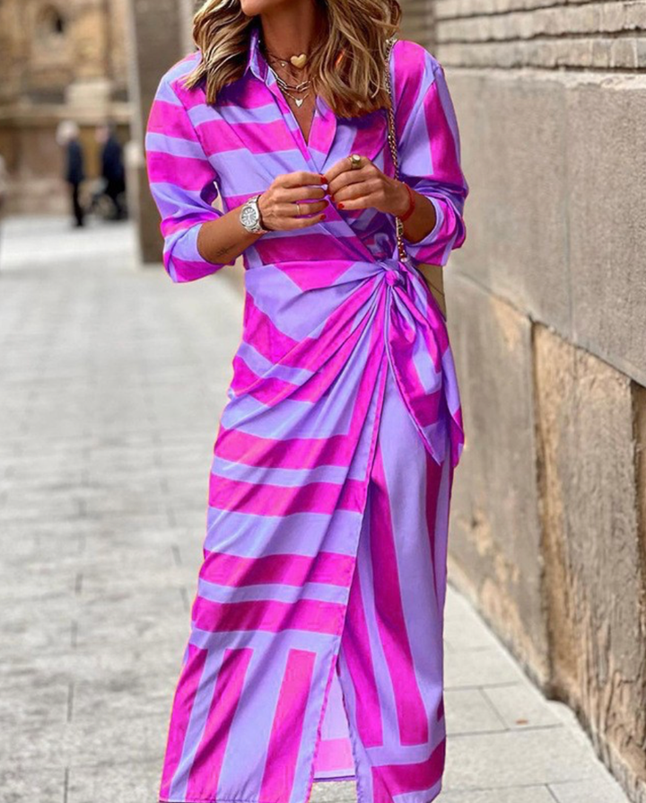 Elvina - Vestido Envolvente Impreso Dresses Sale - Navarro Granada
