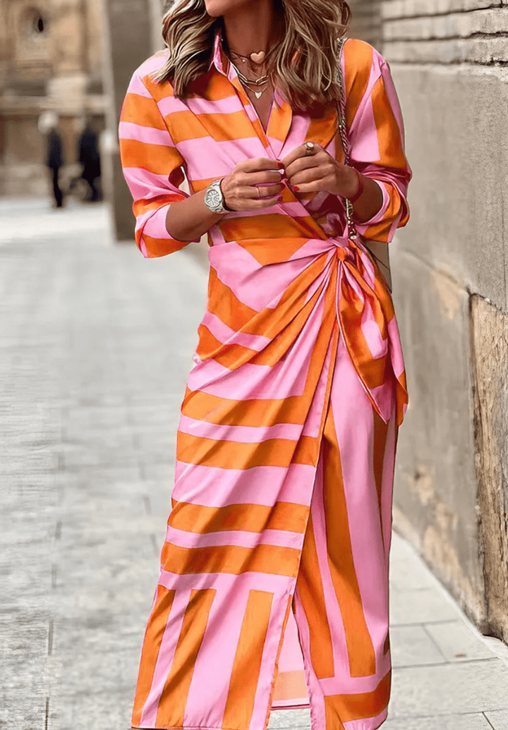 Elvina - Vestido Envolvente Impreso Dresses Sale - Navarro Granada
