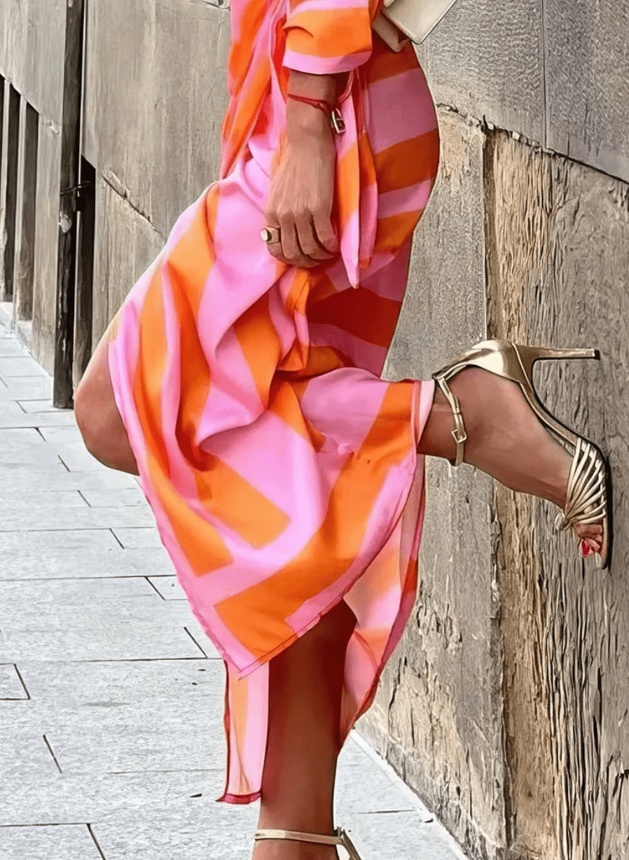 Elvina - Vestido Envolvente Impreso Dresses Sale - Navarro Granada