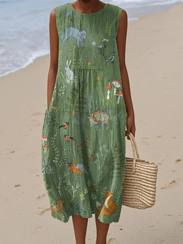 Esperanza | Vestido de verano ligero y sin mangas Sleeveless Midi Dresses - Navarro Granada