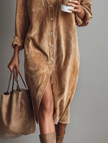 Estela | Vestido midi de pana - Navarro Granada