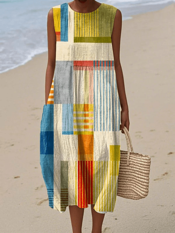 Eve | Vestido de verano ligero y sin mangas Sleeveless Midi Dresses - Navarro Granada