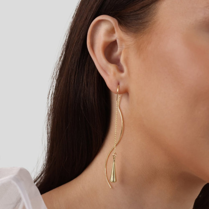 Pendientes de Flecos en Forma de Gota