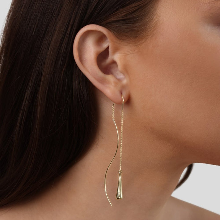 Pendientes de Flecos en Forma de Gota