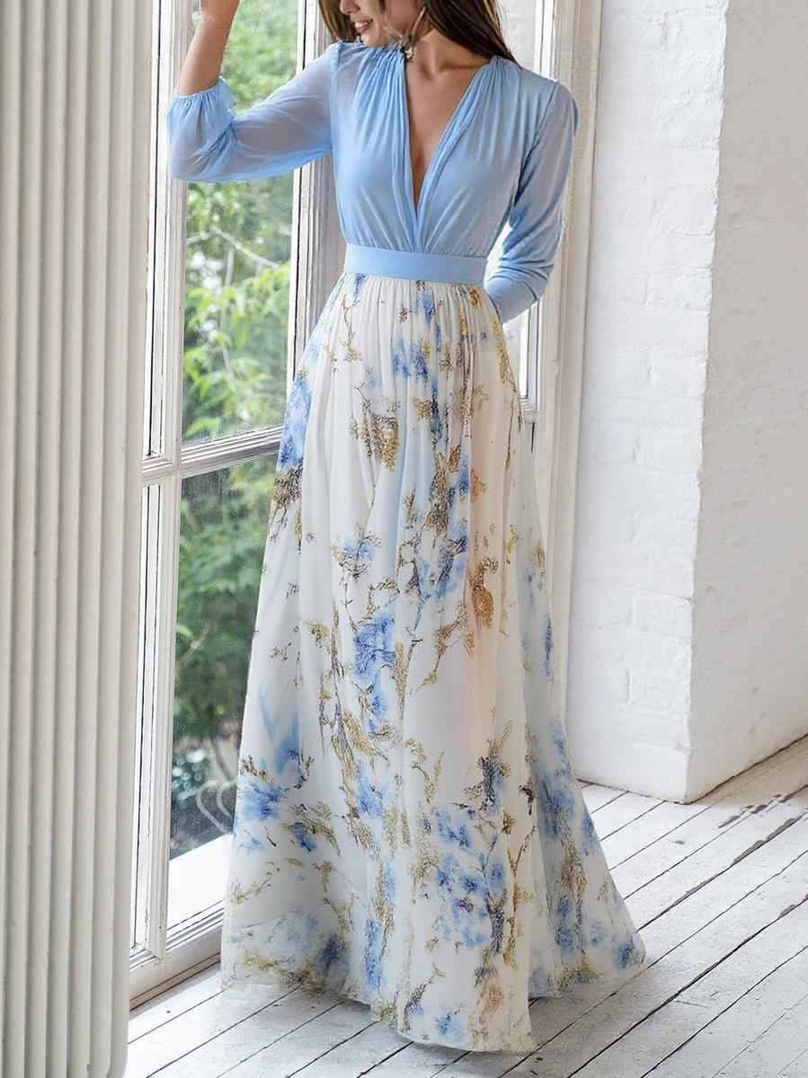 Hermoso Vestido Maxi con Estampado Floral - Navarro Granada