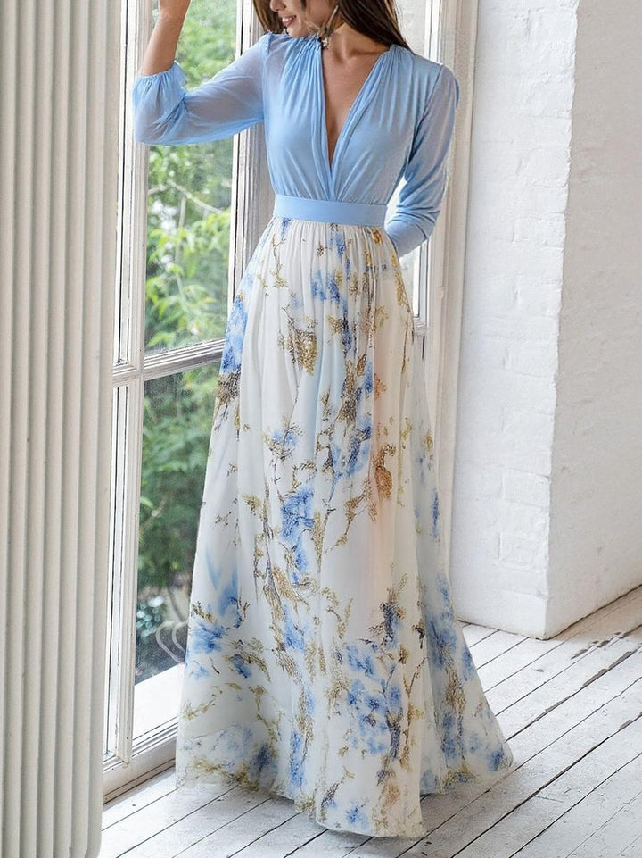Hermoso Vestido Maxi con Estampado Floral - Navarro Granada