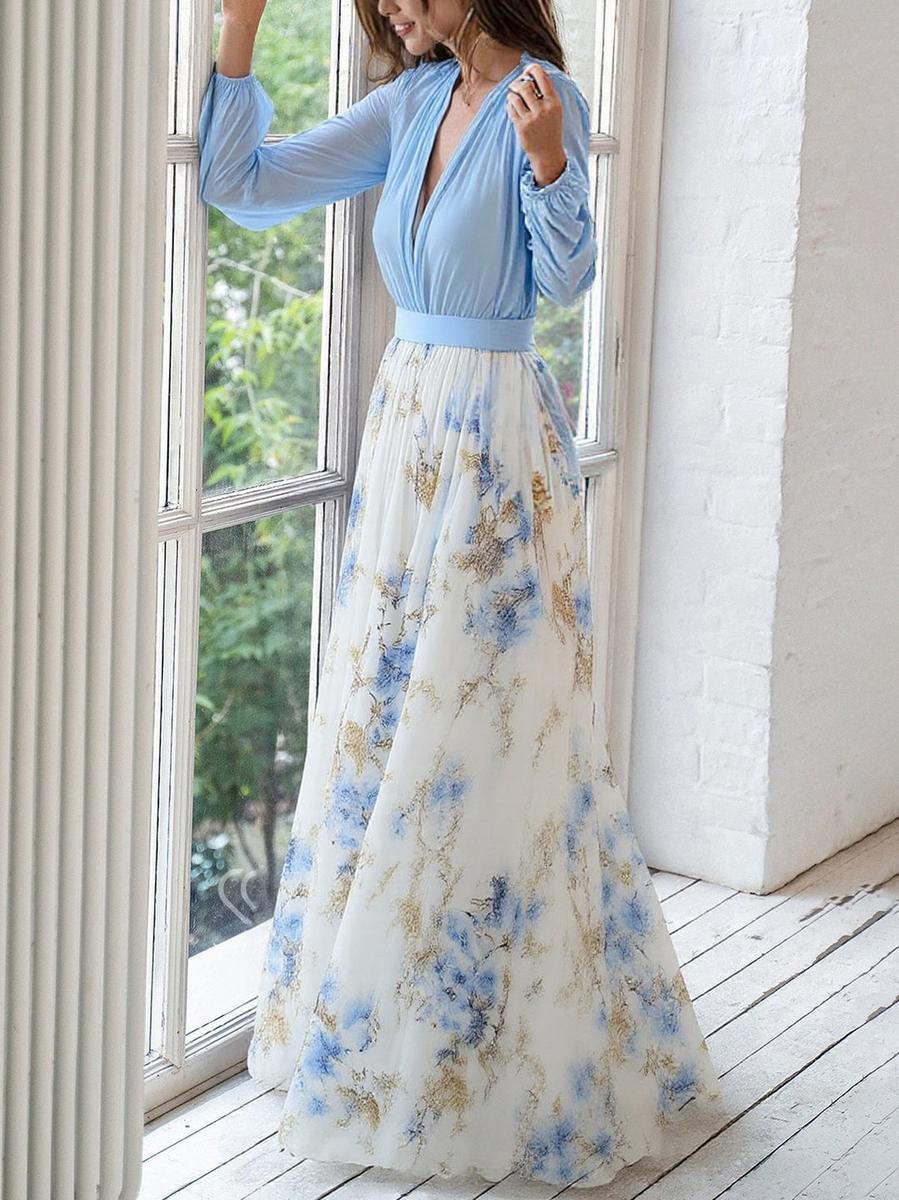 Hermoso Vestido Maxi con Estampado Floral - Navarro Granada