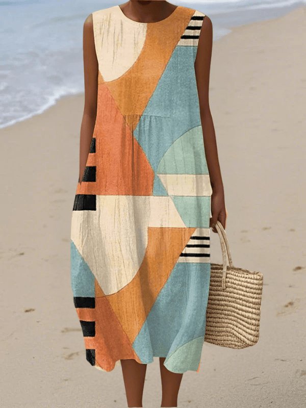 Iris | Vestido de verano ligero y sin mangas Sleeveless Midi Dresses - Navarro Granada
