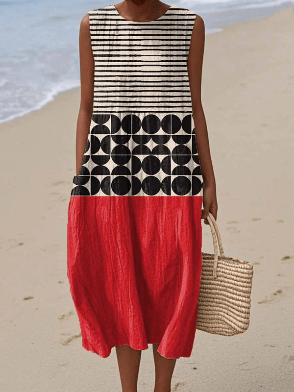 Jane | Vestido de verano ligero y sin mangas Sleeveless Midi Dresses - Navarro Granada
