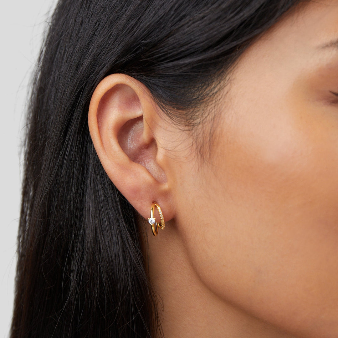 Pendientes Artie Cristal Oro